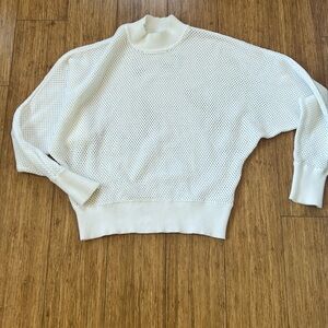 Super Cute Club Monaco Open Knit Mesh Perfect Spring Summer Sweater